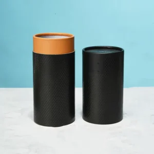 Eco Friendly Kraft Paper Canister Cylinder Container Custom Logo Twist Off Lid for Dry Food Storage