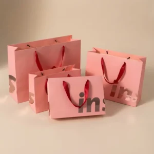 Eco-Friendly Kraft Paper Gift Bag Custom Logo Recyclable Shopping Packaging