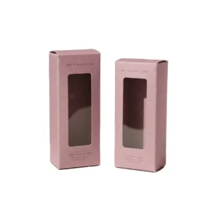 Eco-Friendly Kraft Paper Gift Box With Clear PVC Window For Sock Packaging, Embossed With Matt Lamination