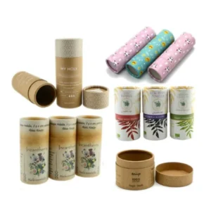 Eco-Friendly Kraft Paper Perfume Container Tube Box for Cosmetics