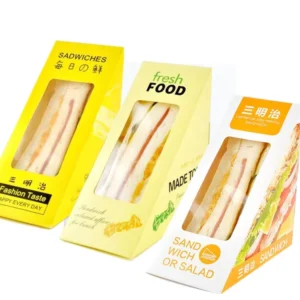 Eco-Friendly Kraft Paper Sandwich Takeaway Food Packaging Box