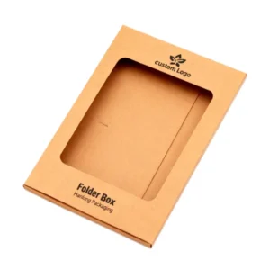 Eco-Friendly Kraft Paper Window Folder Box for Photos, Cards, and Stationery