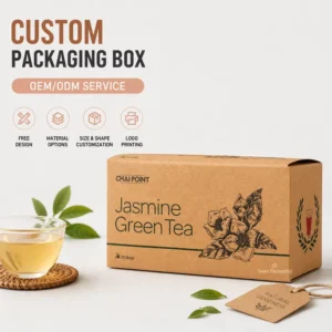 Eco-Friendly Natural Brown Kraft Tea Box Printed Folding Carton for Tea Bags and Sachets