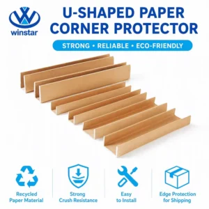 Eco Friendly Paper Angle Bead U Shape Pallet Carton Edge Board Paper Corner Protector for Cargo Shipping Packaging Protection