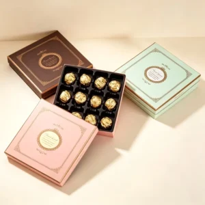 Eco-Friendly Paper Chocolate Box with Base and Lid