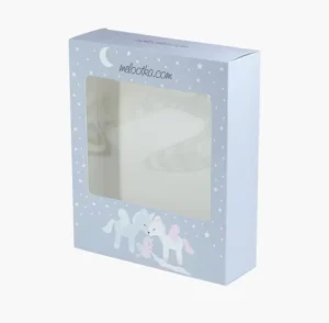 Eco-Friendly Paper Packaging Box with Clear PVC Window and Embossing for Kids’ Toys and Baby Products Recyclable Foldable Design