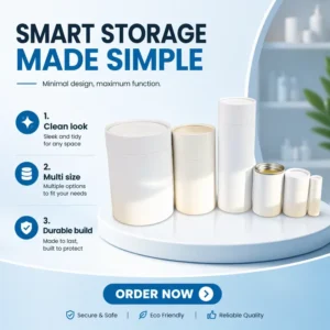 Eco-Friendly Paper Tube Perfume and Cosmetic Packaging Box