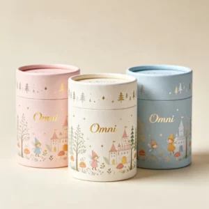 Eco Friendly Perfume Paper Tube Cylinder Box with Protective Anti Scratch Clear Printing for Essential Oil