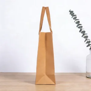 Eco Friendly Recyclable Classic Kraft Paper Bag Lamination Offset Custom Logo for Clothing Food Gift Candle Packaging