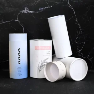Eco-Friendly Recyclable Craft Paper Canister Tube Packaging Push-Up Biodegradable Loose Powder Face Wigs Essential Oil