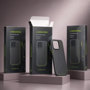 Eco-Friendly Recyclable Custom Logo White Cardboard Slim Flat Folding Box for Mobile Phone and Camera Accessories