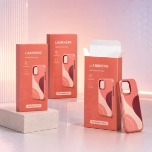 Eco-Friendly Recyclable Paperboard Reverse Tuck-End Folding Box with Spot UV Logo for Phone Case