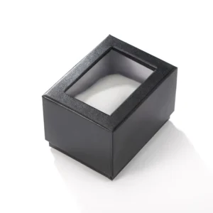 Eco-Friendly Recyclable Rectangular Watch Box, Paperboard Rigid Storage Box with Window and Sponge Lining
