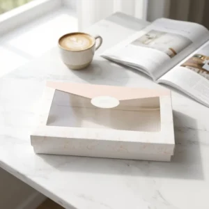 Eco-Friendly Recyclable Solid Color Window Paper Boxes for Company Gifts and Office Use