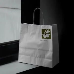 Eco-Friendly Recyclable Takeaway Delivery Kraft Paper Bags in Brown, White, and Black