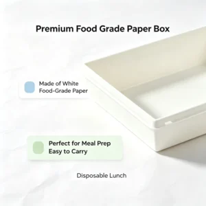 Eco-Friendly Recycled Food-Grade White Cardboard Serving Tray for Food Storage and Gifts