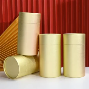 Eco Friendly Recycled Kraft Paper Tube Cardboard Canister with Rolled Sifter for Spice Salt Chewing Gum & Potato Chips Packaging
