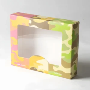 Eco-Friendly Recycled Paper Aircraft Box with Custom Window, Full-Color Printing, Embossing, and Waterproof Design