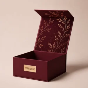 Eco-Friendly Recycled Saree Clothing Gift Box, Rigid Paperboard, Magnetic Closure, Matt Lamination, Ribbon