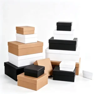 Eco-Friendly Rigid Gift Box Made from Recycled Kraft Paper with Glossy or Matte Lamination and Customizable Printing
