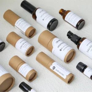 Eco-Friendly Spiral Kraft Paper Tube Cylinder Box for Cosmetics, Essential Oil and Perfume