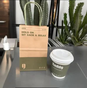 Eco-Friendly Twist-Handle Kraft Paper Shopping and Takeaway Bags with Custom Logo