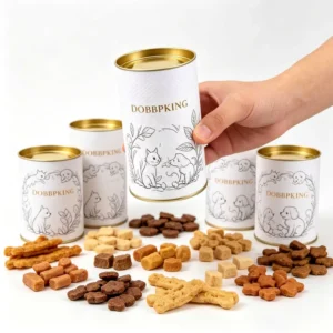 Eco Friendly Unbleached Kraft Paper Tube Mono Material Recyclable Packaging for Pet Snacks