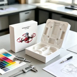 Eco Pulp Liner Aircraft Packaging Box with Custom Brand Print for STEM Coding Quadcopter