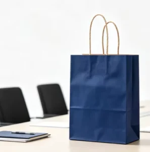 Eco Safe Takeaway Morandi Shade Kraft Paper Hand Bag Bulk Custom Logo Food Carry Sack
