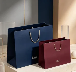 Eco-friendly Custom Logo Brown Kraft Paper Bag Recyclable Luxury Shopping Gift Packaging Bags for Boutique Retail with Handles