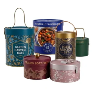Eco friendly Custom Printed Round Paper Tube Box Food Grade Cardboard Canister Packaging for Artisanal Food