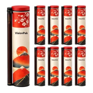 Eco-friendly Food Grade OEM Custom Printed Sushi Paper Tube with Chopsticks Cylinder Sushi Paper Canister Packaging