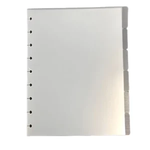 Eco-friendly Frosted Plastic PP Divider 4×6 5×7 6×8 Size with 9 Disc Hole & 6 Side Tab Filing Product