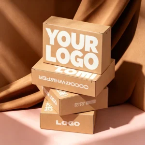 Eco-friendly Natural Kraft Paper Folding Shipping Carton Gift Box with Custom Logo