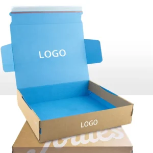 Ecommerce Recyclable E-Flute Corrugated Clothes Mailer with Zipper Tear Opening