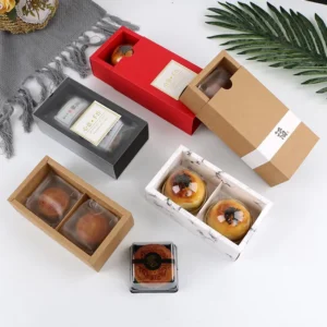 Egg Yolk Puff Dessert Cardboard Mooncake Packaging Box