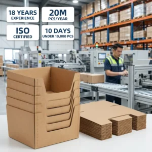 Embossed Corrugated Kraft Paper Foldable Shipping Cartons