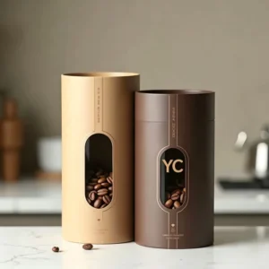 Embossed Design Coffee Packing Tube Custom Designs Cylinder Cardboard Paper Tube Tea Coffee Packaging Round Paper Tube Canister