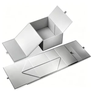 Embossed Flat-Pack Folding Paper Shoe Gift Box with Magnetic Closure