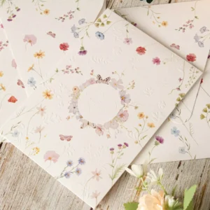 Embossed Paper Envelopes, Custom Printed, for Business Invitations, Gift Cards, and Thanksgiving Celebrations