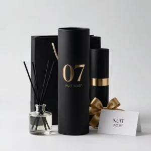 Embossed Rigid Cardboard Round Tube Box for Reed Diffuser, Essential Oil, and Fragrance Packaging