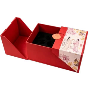 Embossed Spot UV Foil-Coated Folding Rigid Gift Box for Christmas Jewelry and Necklaces