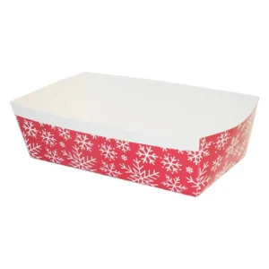 Environmental Protection Custom Printed Logo Disposable Takeout Kraft Paper Tray