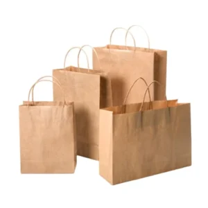 Environmental Protection Recyclable Kraft Art Paper Food Packaging Shopping Gift Bag With Customizable Size & Logo