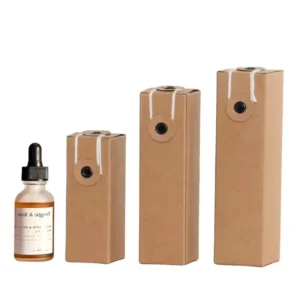 Essential Oil and Perfume Bottle Cosmetic Packaging Box, Custom Logo Printed Mini Folding Paper Box