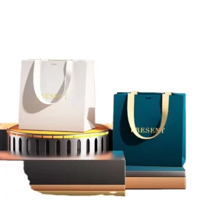 European Boutique White Paper Shopping Packaging Bags for Shoes, Clothes, Jewelry, and Cosmetics with Logo