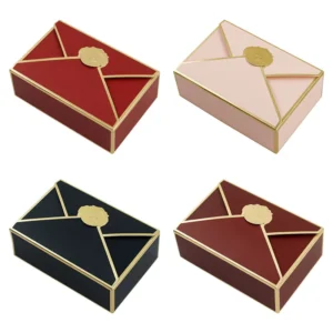 European Envelope Shape Candy Treat Paper Boxes for Wedding Return Gifts and Chocolate