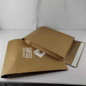 Expandable Kraft Paper Rigid Mailer Envelope with Side Gusset, Custom Print Courier Bag for Clothing