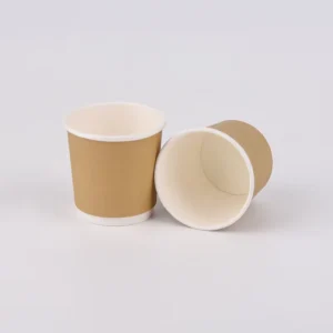 FDA-Approved Double-Wall Insulated Disposable Paper Cups with Custom Color Logo for Cafes