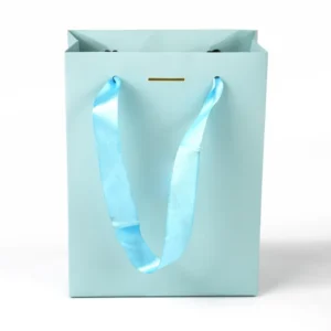 FSC Certified Custom Printed Corrugated Paper Shopping Bag with Die-Cut Handle for Retail Gift Packaging
